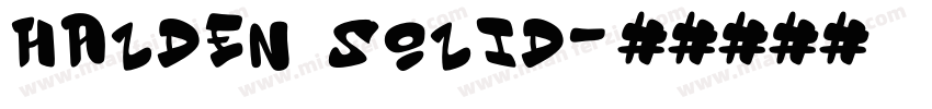 HALDEN SOLID字体转换